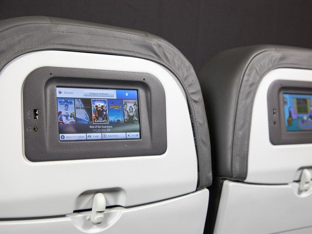 Lumexis' iPAX, billed as ultra-low cost in-seat IFE system, was launched at Aircraft Interiors EXPO 2015. Image: Lumexis