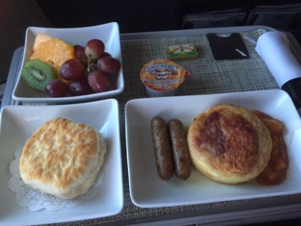 French toast strata onboard American Airlines, Image via FlyerTalk