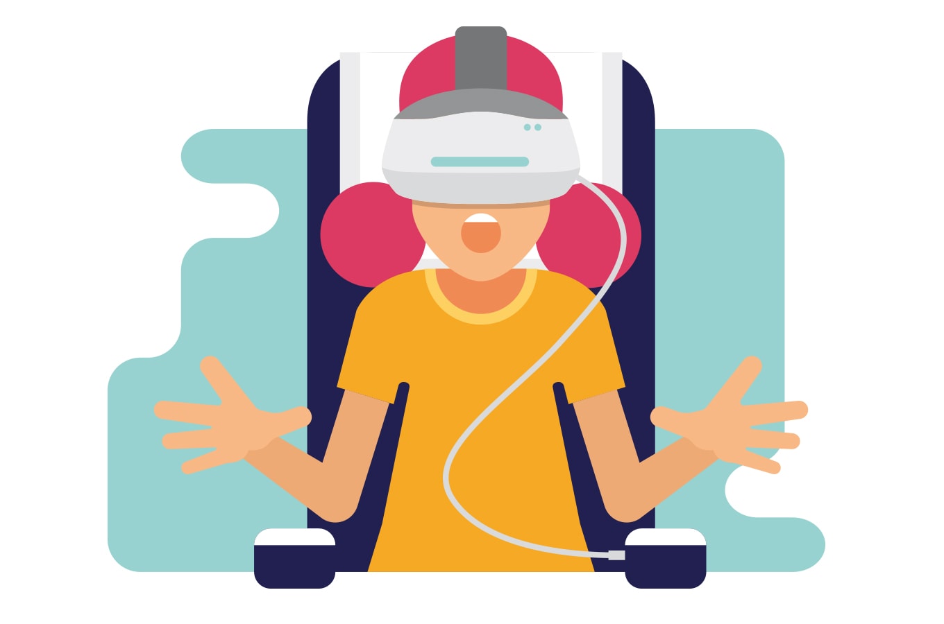 In-flight virtual reality