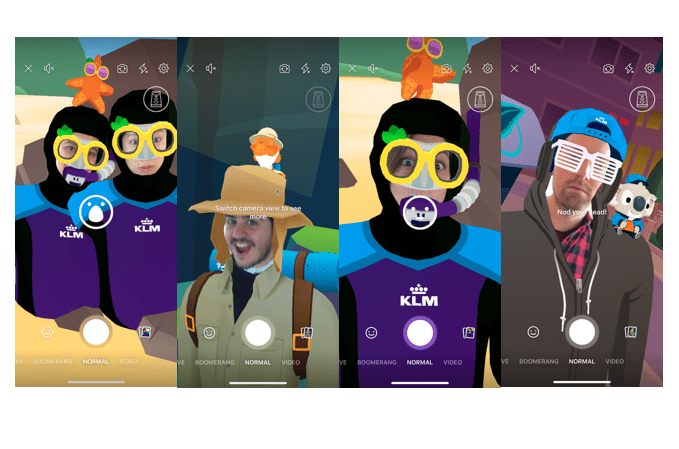 KLM AR Facebook app