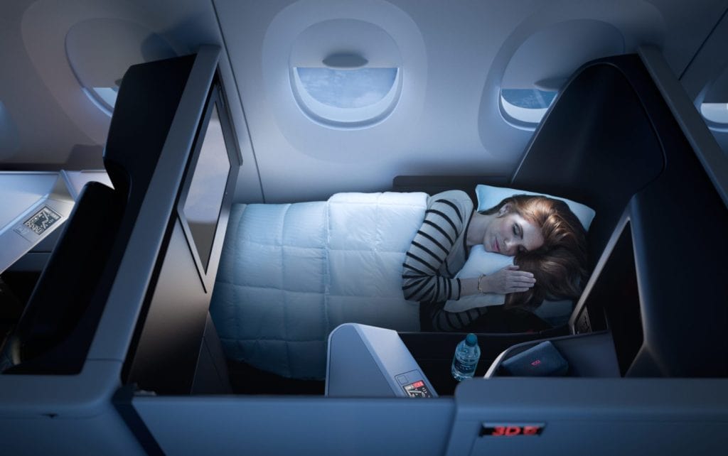 Delta Air Lines' will debut closable business-class suites on its coming A350 fleet. Image: Delta Air Lines.