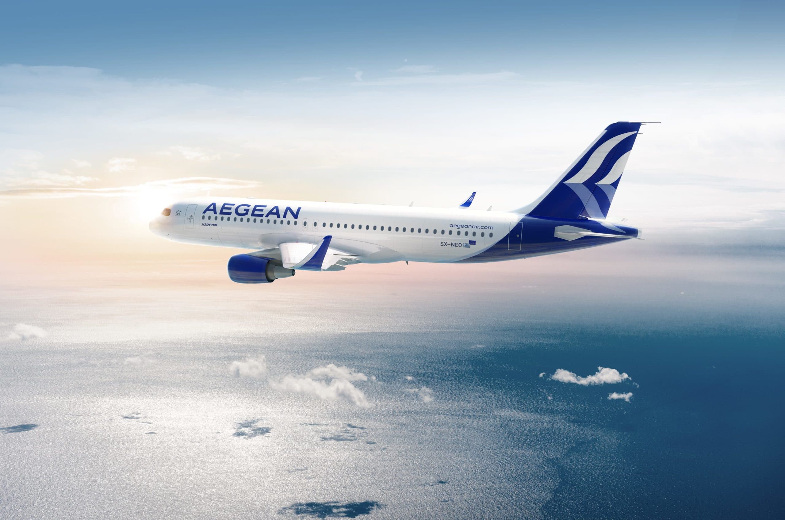 Aegean Airlines' new livery, created by PriestmanGoode.