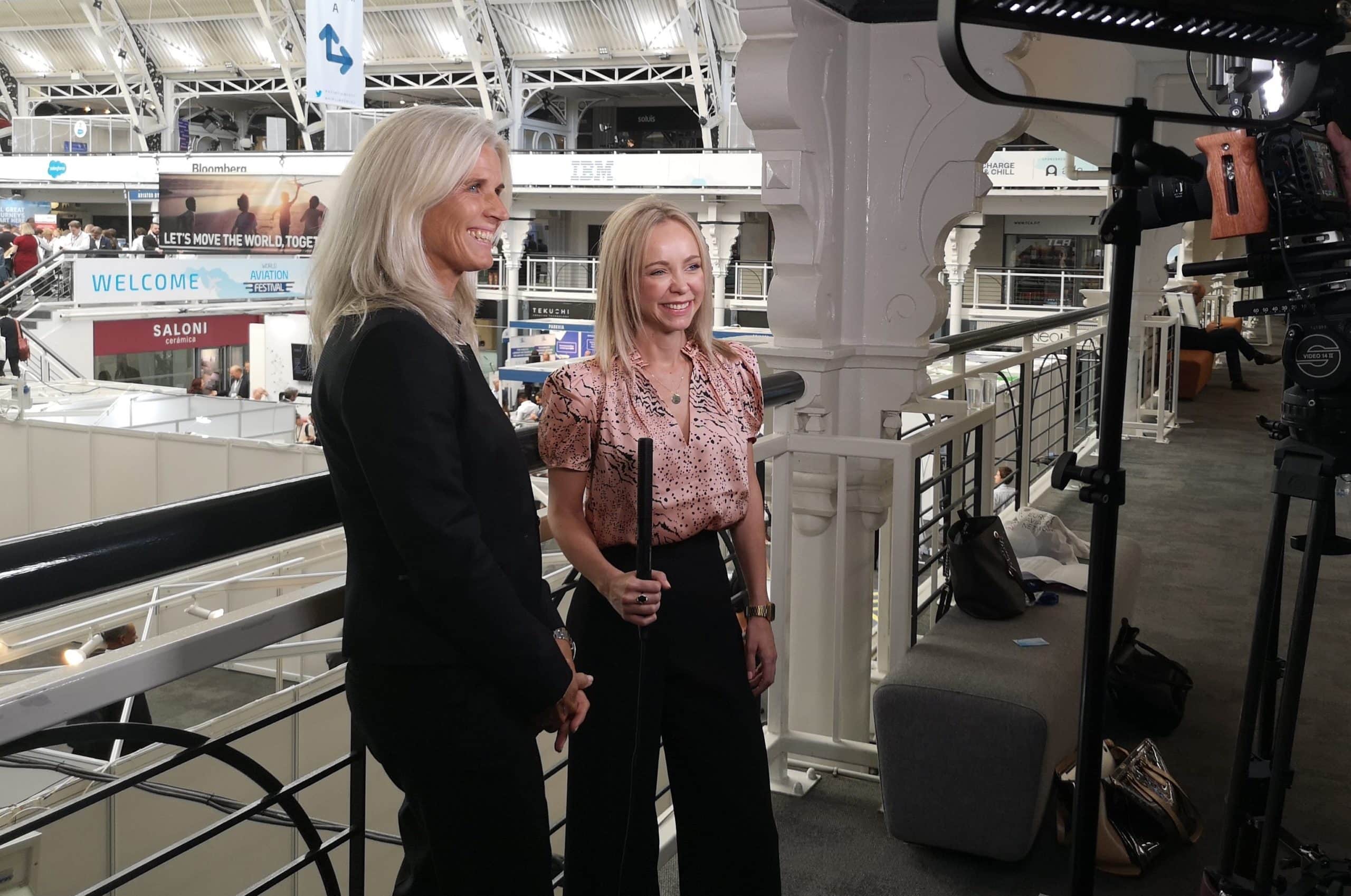 Pictured (left to right): Annelie Nassen, EVP Global Sales and Marketing, Scandinavian Airlines and Maryann Simson, director, APEX Media.
