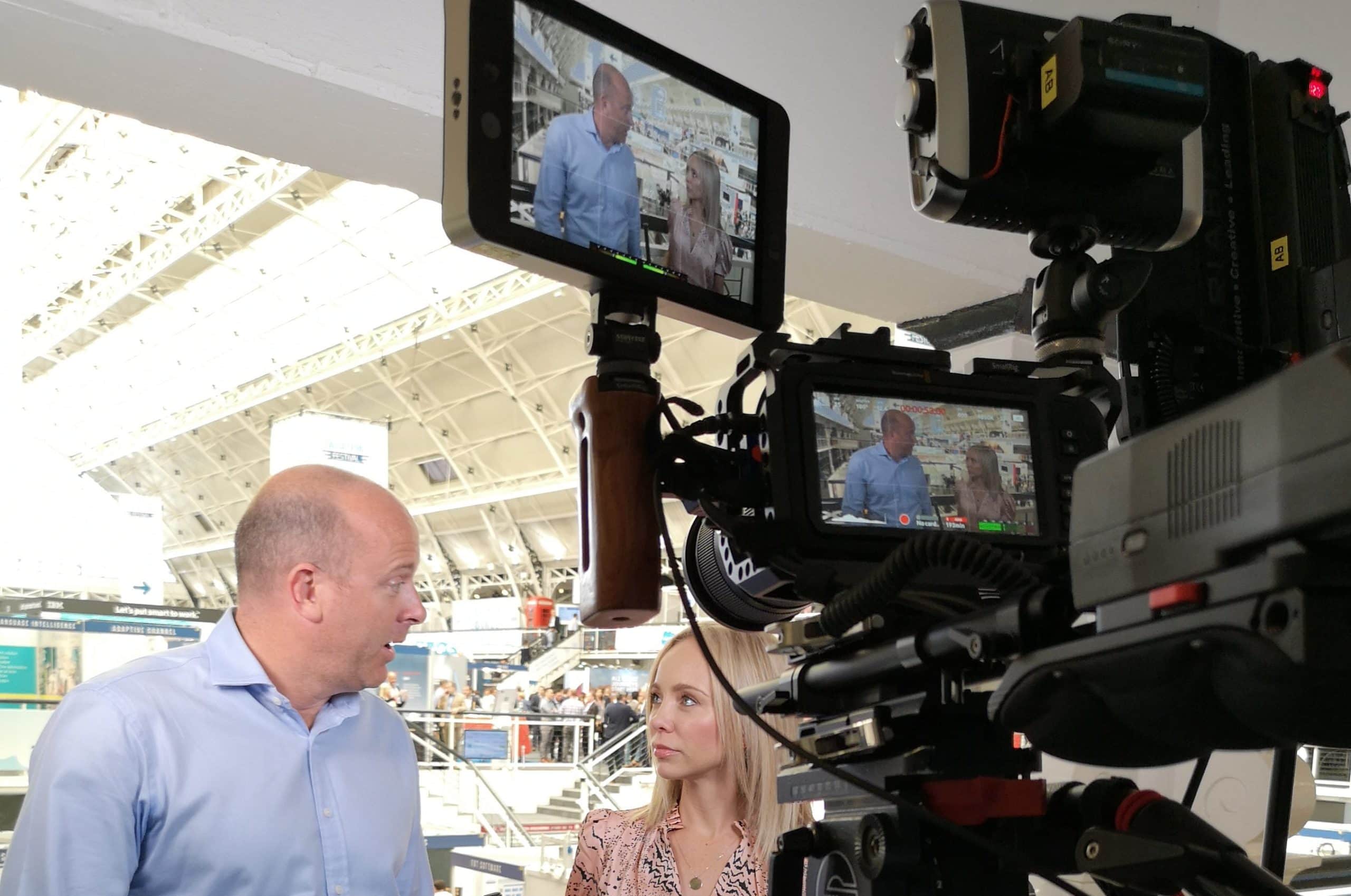 Ben Griffin talking to Maryann SImson about OneWeb at World Aviation Festival 2019