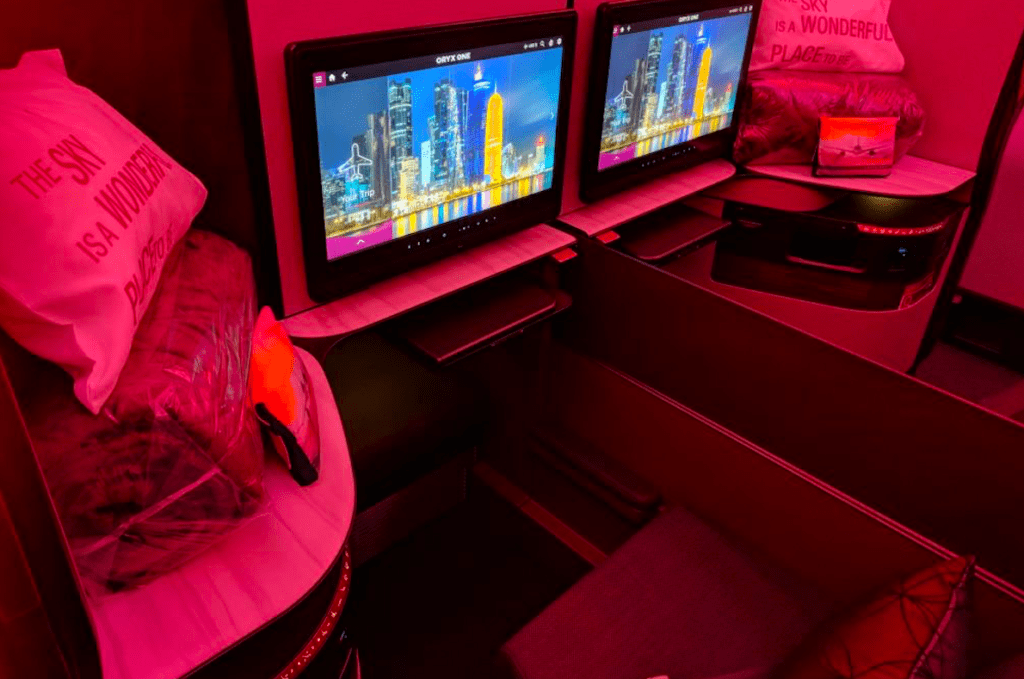 Qatar Airways QSuite on an Airbus A350-1000
