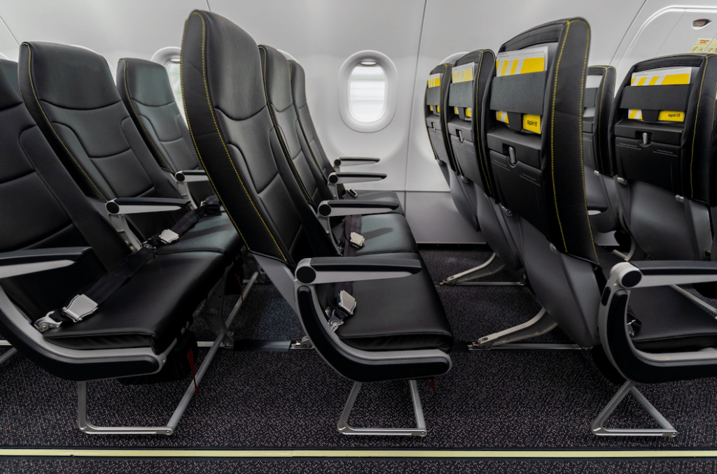 Spirit Airlines' updated cabin interior design - December 2019